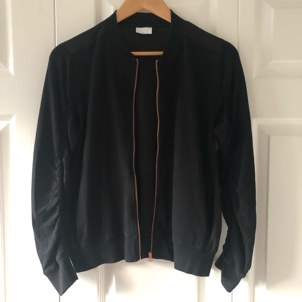 NWOT Bomber Jacket w/ See Through Back